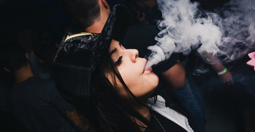 Girl Smoking In Underground-Event